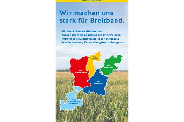 Abbildung Werbemittel für den Zweckverband. Ein sogenanntes Roll-Up