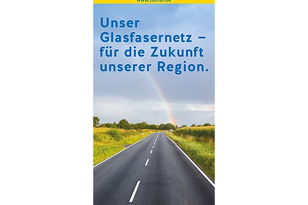 Abbildung Werbemittel für den Zweckverband. Ein sogenanntes Roll-Up