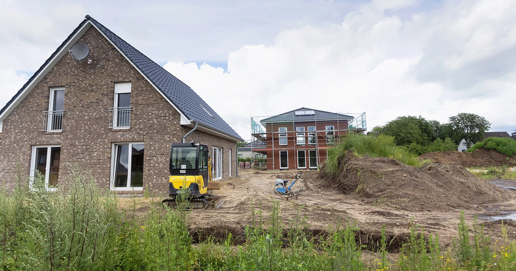 Neubauhaus im Neubaugebiet